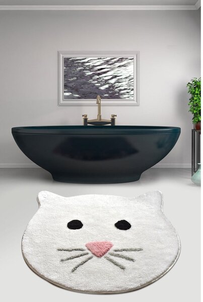Tappetino da bagno bianco 90x90 cm - Foutastic