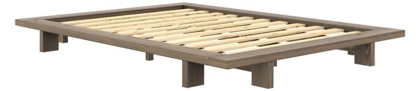 Hnědá dvoulůžková postel z borovicového dřeva s roštem 180x200 cm Japan – Karup Design