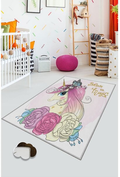 Tappeto antiscivolo per bambini Unicorno, 180 x 280 cm - Conceptum Hypnose