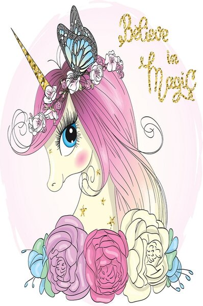Tappeto antiscivolo per bambini Unicorno, 180 x 280 cm - Conceptum Hypnose