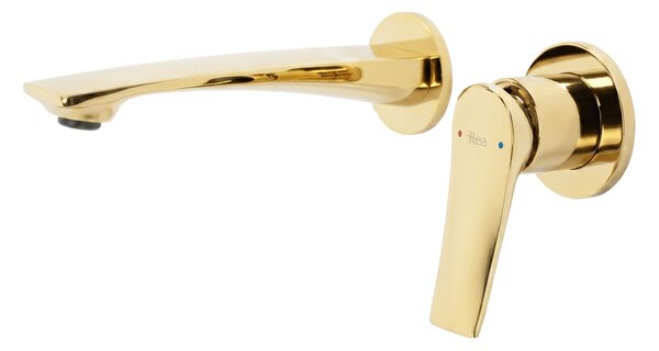 Miscelatore lavabo da incasso REA VISION Gold + BOX