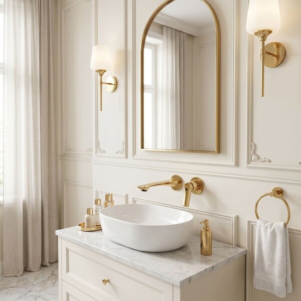 Miscelatore lavabo da incasso REA VISION Gold + BOX