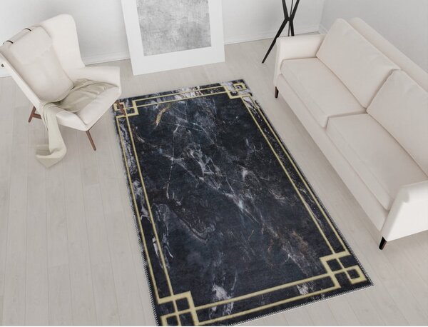 Tappeto lavabile grigio scuro 80x50 cm - Vitaus