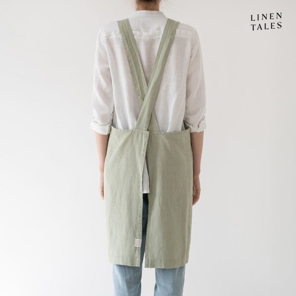 Grembiule in lino Sage - Linen Tales