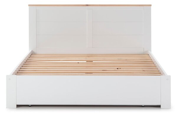 Letto matrimoniale bianco con contenitore con griglia 160x200 cm Gabi - Marckeric