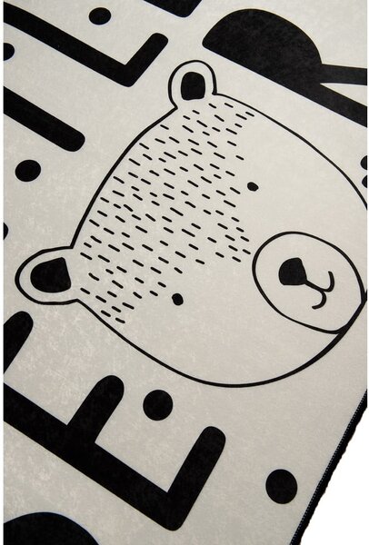 Tappeto antiscivolo per bambini bianco e nero , 100 x 160 cm Little Bear - Conceptum Hypnose