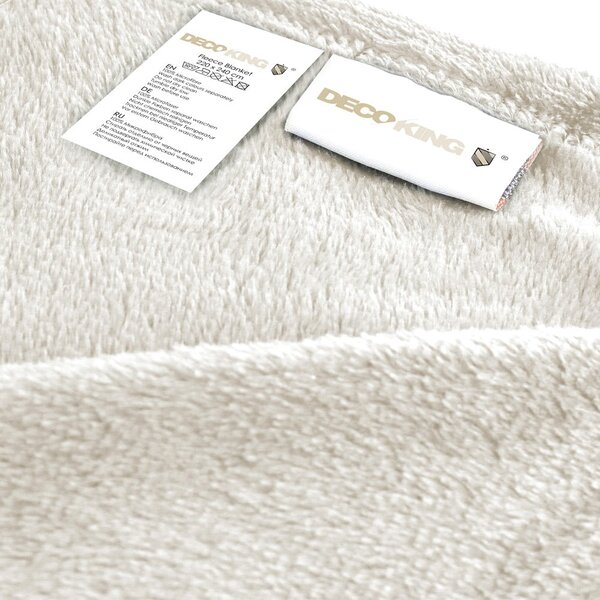Coperta in microfibra color crema, 200 x 220 cm Mic - DecoKing