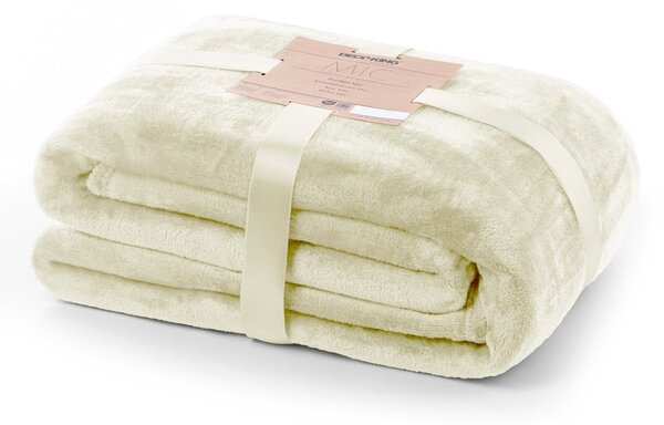 Coperta in microfibra color crema, 200 x 220 cm Mic - DecoKing