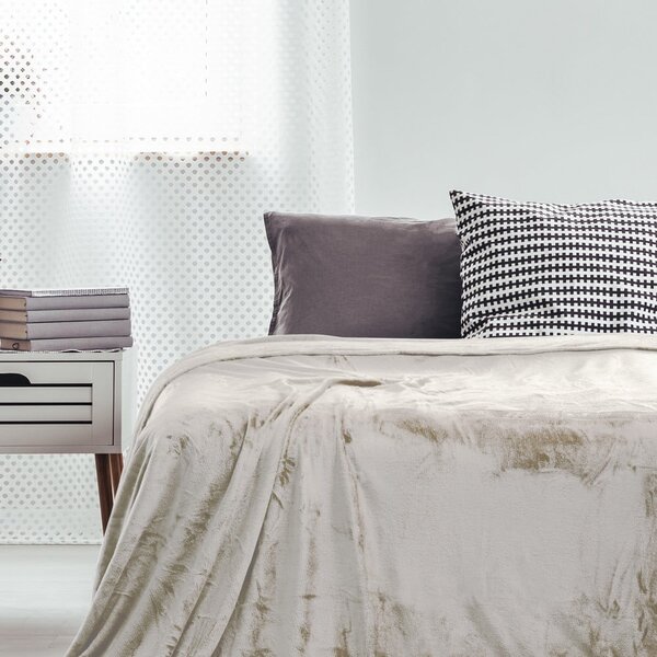 Coperta in microfibra color crema, 200 x 220 cm Mic - DecoKing