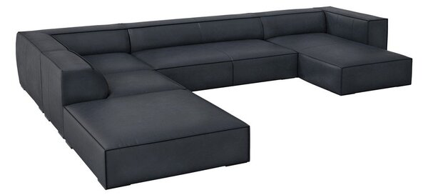 Divano angolare in pelle blu scuro (angolo sinistro) Madame - Windsor & Co Sofas