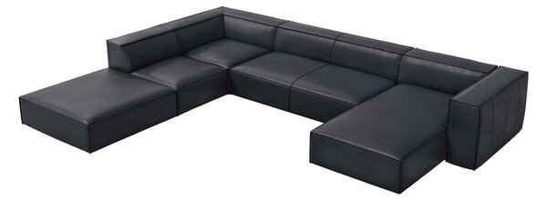 Divano angolare in pelle blu scuro (angolo sinistro) Madame - Windsor & Co Sofas