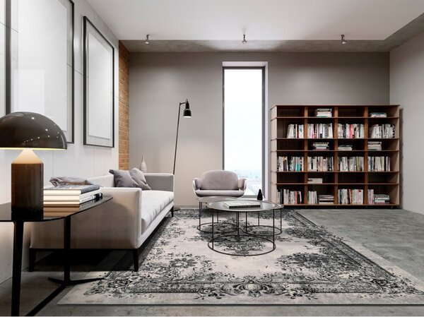 Tappeto in lana grigio 133x180 cm Meri - Agnella