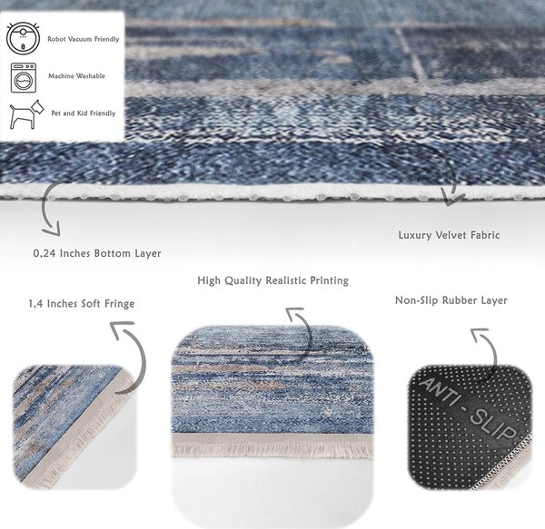 Tappeto blu 160x230 cm - Mila Home
