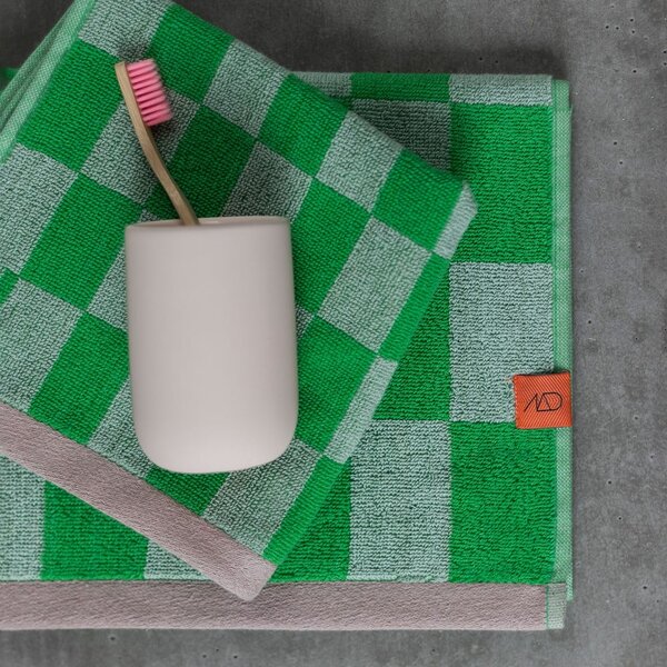 Asciugamano verde in cotone biologico 50x90 cm Retro - Mette Ditmer Denmark
