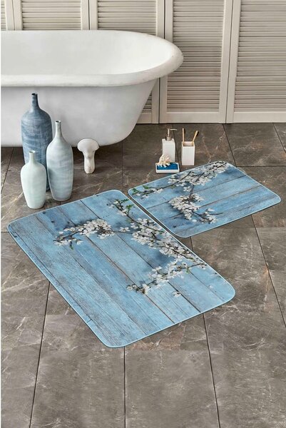 Tappetini da bagno blu in set da 2 60x100 cm - Mila Home