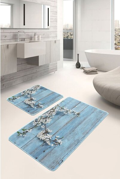Tappetini da bagno blu in set da 2 60x100 cm - Mila Home