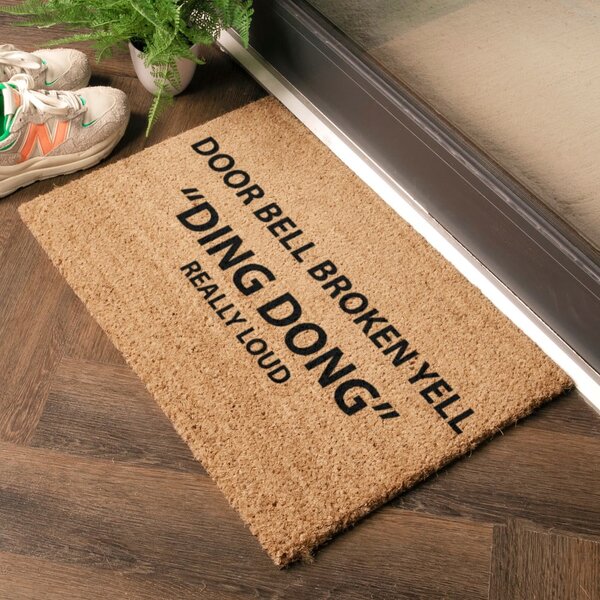 Zerbino in cocco 40x60 cm Yell Ding Dong - Artsy Doormats