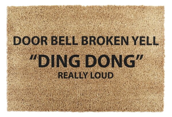 Zerbino in cocco 40x60 cm Yell Ding Dong - Artsy Doormats