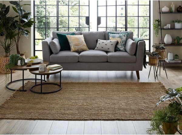 Tappeto di colore naturale in iuta tessuto a mano 200x290 cm – Flair Rugs