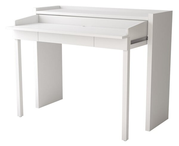 Tavolo da lavoro con piano bianco 36x110 cm Mel - Woodman