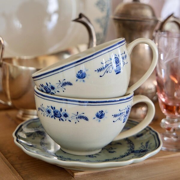 Tazzina blu/beige in gres 260 ml Vila – Costa Nova