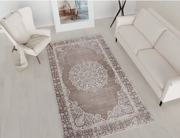 Tappeto lavabile beige 80x50 cm - Vitaus