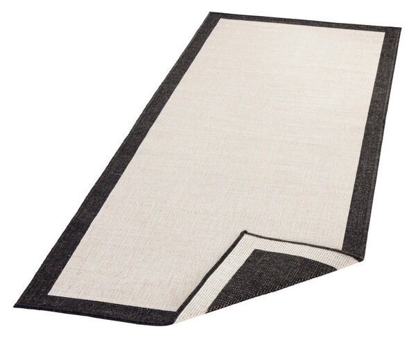 Tappeto da esterno nero e crema , 80 x 250 cm Panama - NORTHRUGS