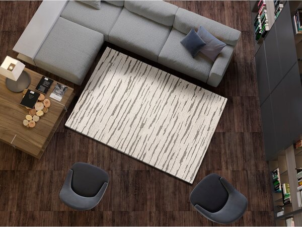 Tappeto grigio e crema 80x150 cm Snowy - Universal