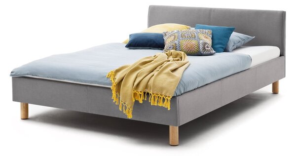 Letto singolo imbottito grigio chiaro rete non inclusa 120x200 cm Lena – Meise Möbel