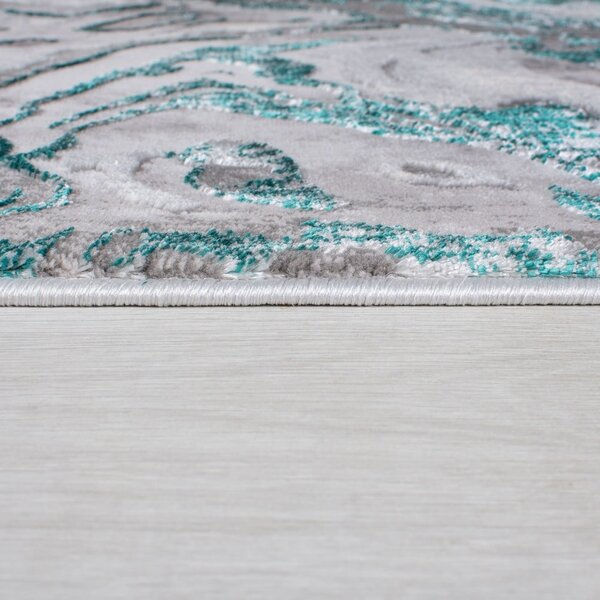 Tappeto grigio/turchese 240x340 cm Marbled - Flair Rugs