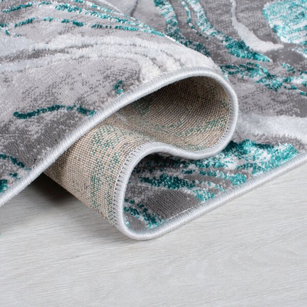 Tappeto grigio/turchese 240x340 cm Marbled - Flair Rugs