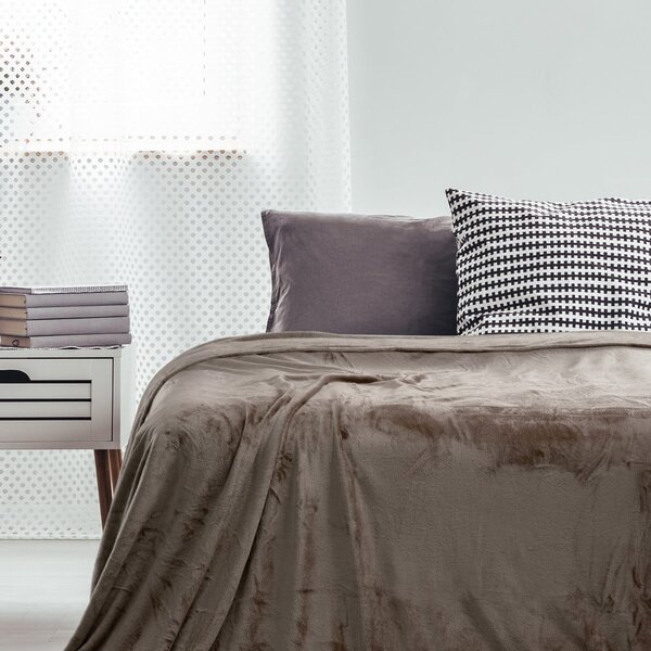 Plaid marrone , 150 x 200 cm Mic - DecoKing