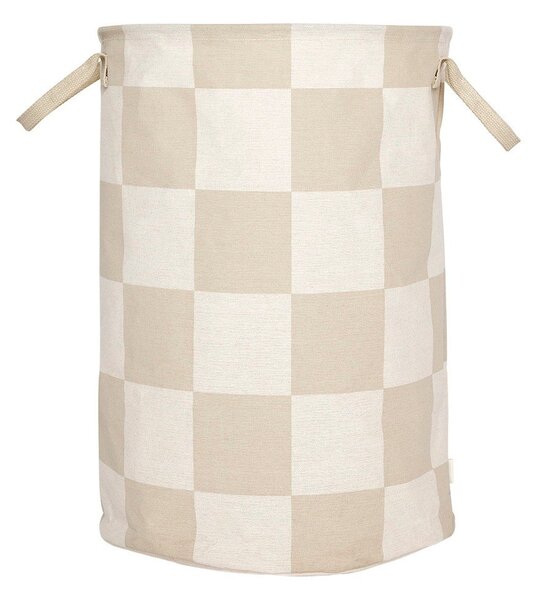 Cesta per il bucato beige/color crema in tessuto Chess – OYOY Living Design