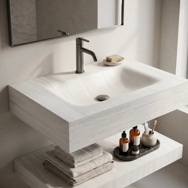 Lavabo sospeso con mensola Rea Apollo Muralto Roma 80