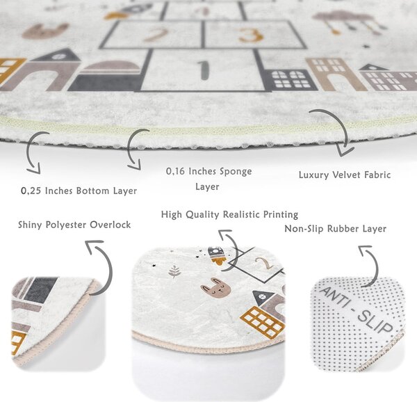 Tappeto per bambini crema ø 120 cm Comfort - Mila Home