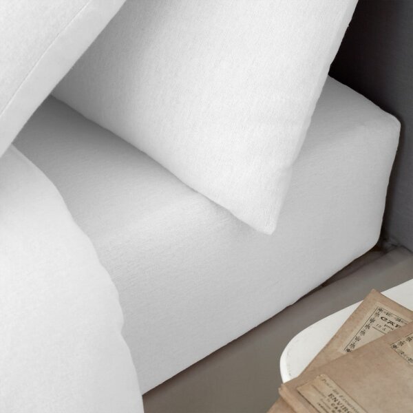 Lenzuolo con angoli bianco in flanella 150x200 cm Brushed – Catherine Lansfield
