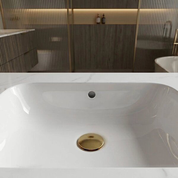 Lavabo sospeso REA Aresa Belt White 80