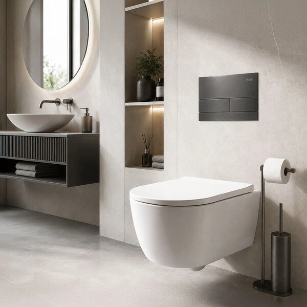 Pulsante per supporto set da incasso WC K011A-Q e Slim024N Rea T Titan