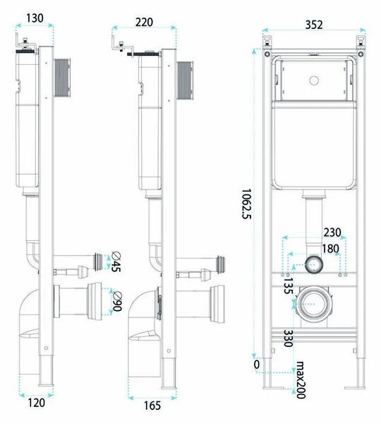Telaio WC da incasso Slim 024N