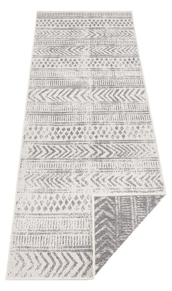 Tappeto da esterno grigio e crema , 80 x 250 cm Biri - NORTHRUGS