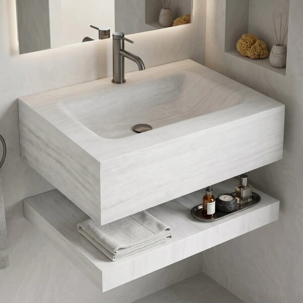 Lavabo sospeso con mensola Rea Apollo Muralto Roma 70