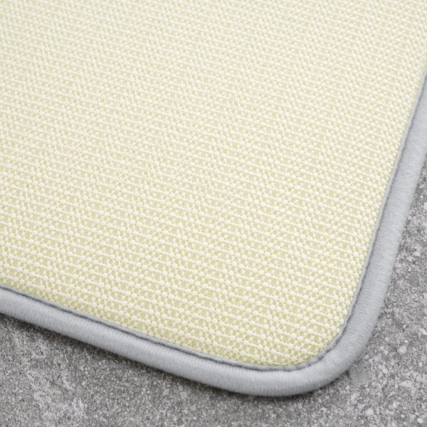 Set di tappetini per il bagno grigio chiaro in memory foam 2 pz per WC 50x80 cm Anti-Bacterial – Catherine Lansfield