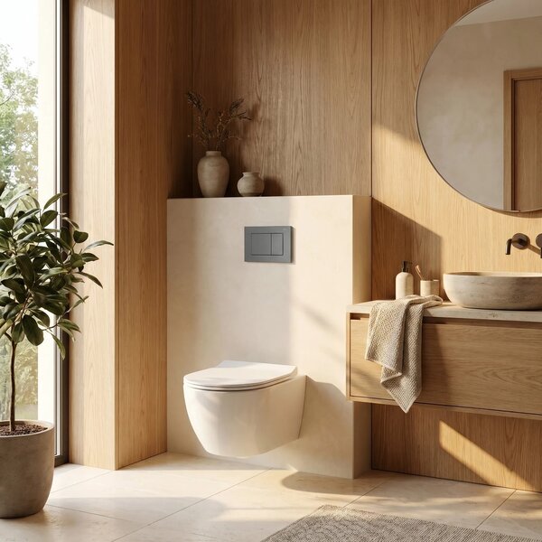 Pulsante per supporto set da incasso WC Rea J K011A-Q e Slim 024N Titan