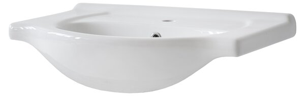 Lavabo da incasso in Vetroceramica CFP 65 cm, bianco lucido