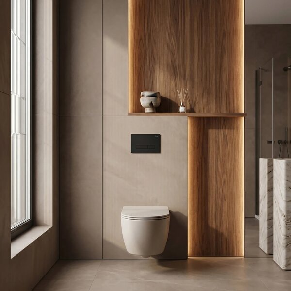Pulsante per supporto set da incasso WC Rea HD K011A-Q e Slim 024N Black