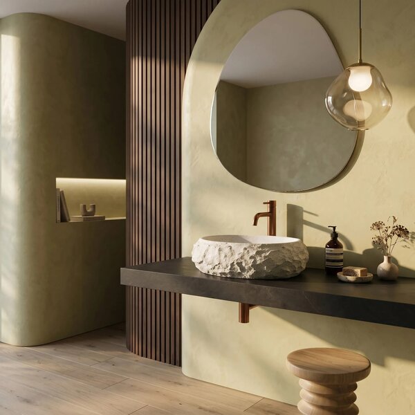 Lavabo da appoggio Rea Mika Light Grey