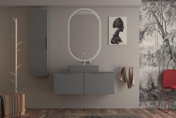 Mobile da bagno sotto lavabo Modula in mdf grigio