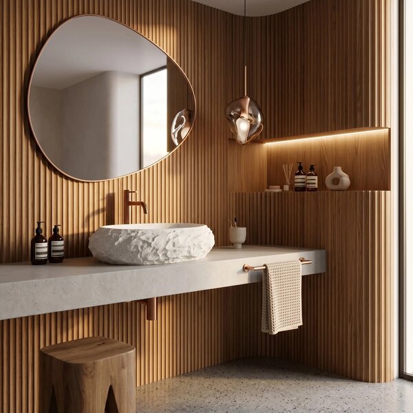 Lavabo da appoggio Rea Mika Light Grey