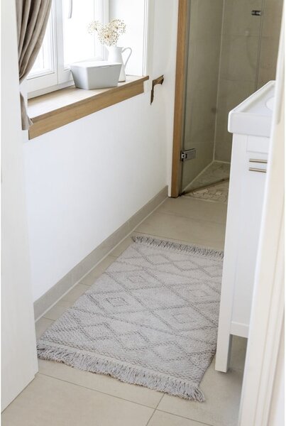 Tappeto da bagno grigio in cotone biologico, 60 x 90 cm Urla - Wenko