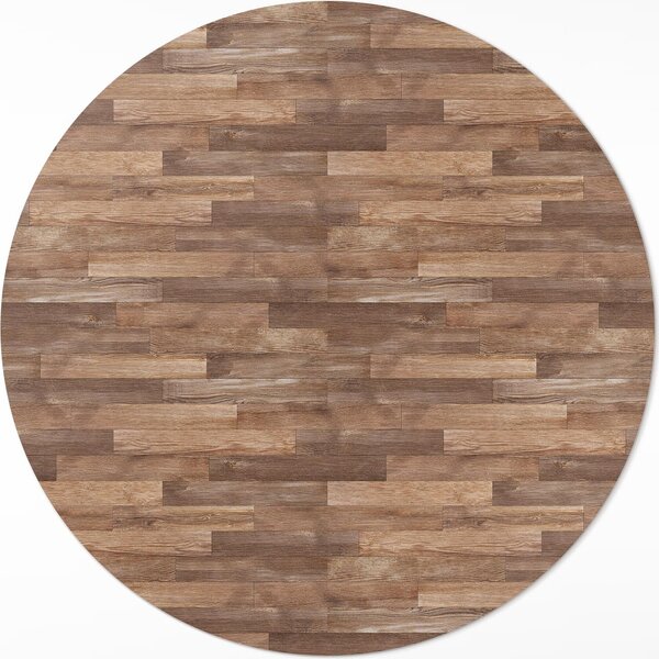 Pavimento in parquet in legno elegante – Tappeto in vinile – Tappeto da interno – Ingresso – Facile da pulire – Tappeto rotondo – Tappeto in PVC – Tappeto da esterno – Facile da pulire – diametro 150 cm